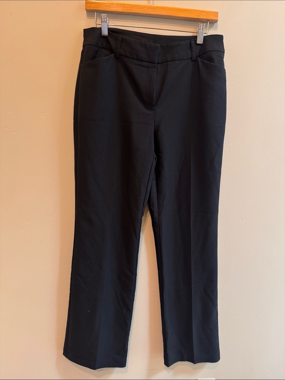 Tribal Black Straight-Leg Stretch Dress Pants